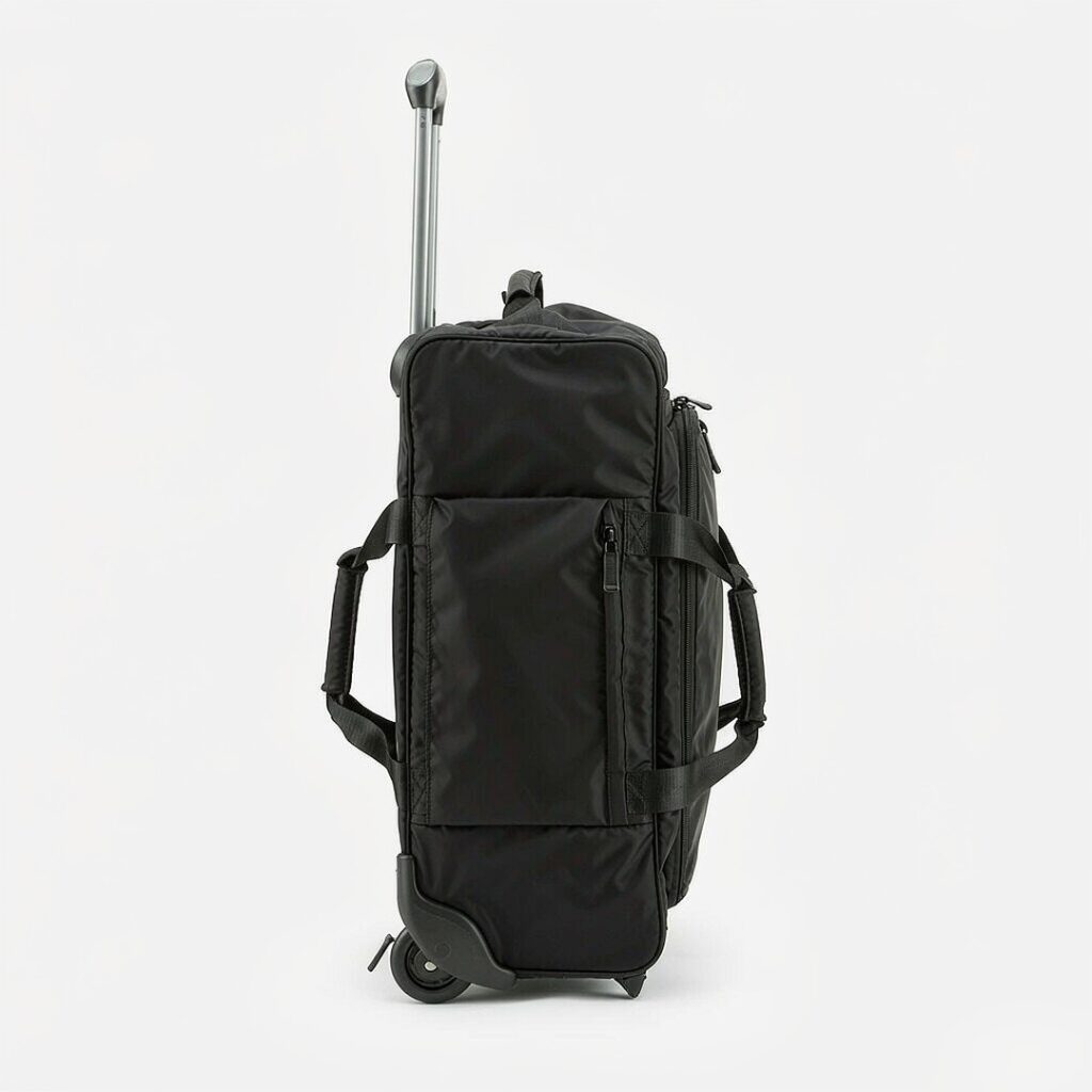 Black rolling trolley duffel bag factory