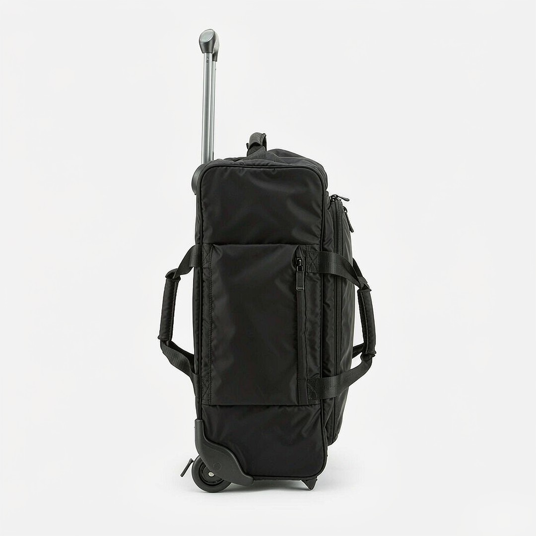 Black rolling trolley duffel bag factory